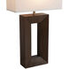 Julie 30 inch 23 watt Dark Walnut Wood and Weathered Brass Standing Table Lamp Portable Light